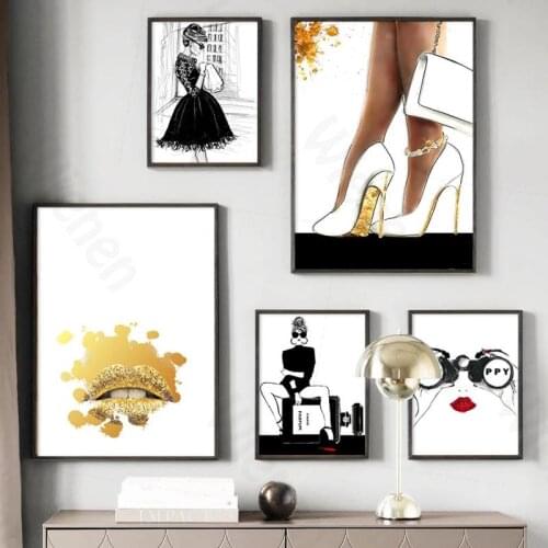 Modern Fashion Poster Urban Beauty Wall Art Canvas Painting Paris Posters and Prints Home Decoration for Living Room Girls Room