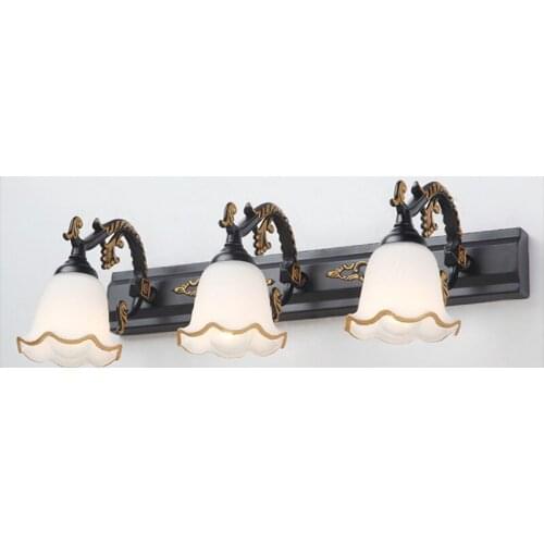 Bathroom toilet waterproof anti-fog mirror lamp creative flower glass lampshade dressing table lamp LB121314