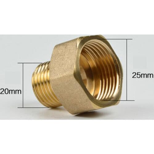 Bushing 1/2" BSP Male x 3/4" Female Coupling Brass Pipe Fitting Connector Joint Adapter