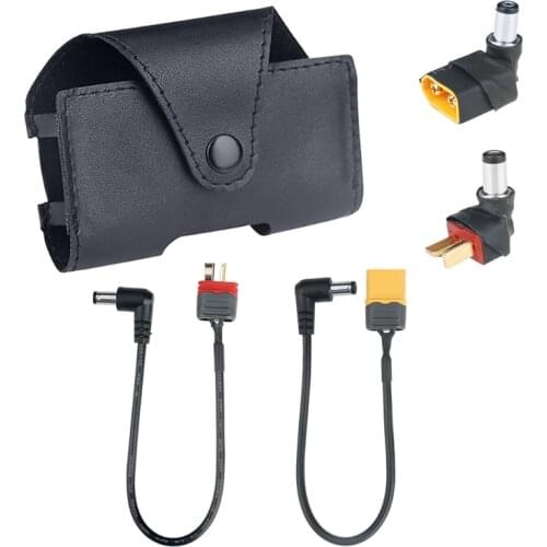 XT60/T Male to DC Head Cable/Connector with External Battery Holder Case, Power Supply Kit for FPV Glasses V2