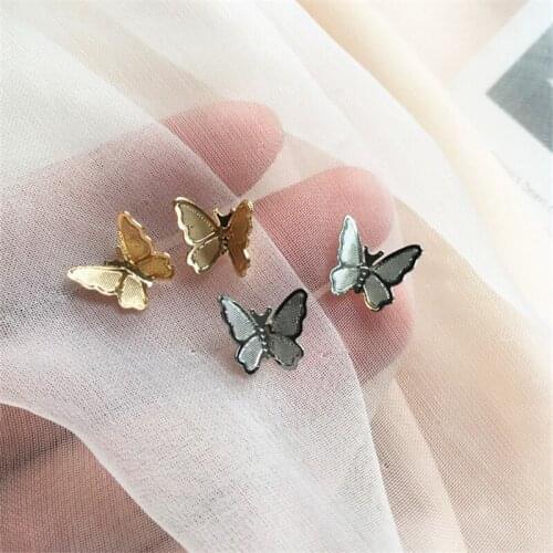 Mini Fine Grind Arenaceous Metal Butterfly Stud Earrings for Women Cute Romantic New Design Hot Sale Fashion Jewelry