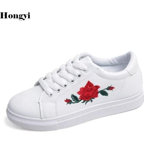 Vintage Embroidered Women Flats Flower Lace Up Linen Comfortable Casual Shoes Women Flat Shoe Sapato Feminino