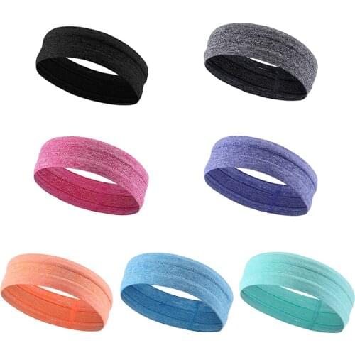 2021Newest Men Women Sports Yoga Elastic Solid Hairband Running Basketball Scrunchy Sweat-Wicking Sweatband