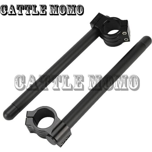 35mm Motorcycle Clip Ons Handlebars Higher Clipon Fork Handle Bars CNC For Honda Suzuki Yamaha RZ350 1984-1986 XT-200 XT-250