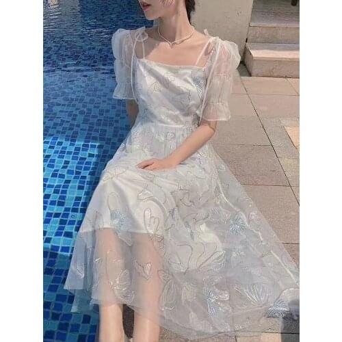 5 yards/bag Embroidered sequins magic butterfly european-american style fashion fabric for womens dress design LF52