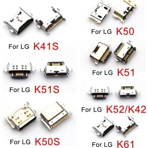 50Pcs/Lot For LG K41S K51 K51S K52 K42 K61 K50 Micro USB Jack Charging Socket Type-C Port Plug Dock Connector