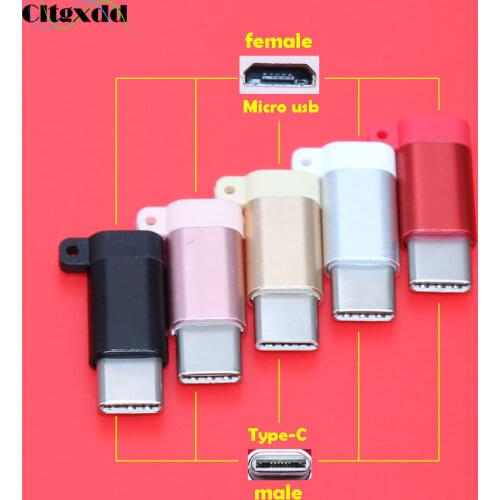 Cltgxdd Micro USB female to Type C male Adapter USB Type-C Support OTG for Samsung S8 S9 Xiaomi Huawei Lenovo Oneplus LG Tablet
