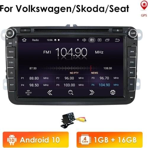4G Carplay 2 Din Android Car Radio GPS For VW / Volkswagen Skoda Octavia golf 5 6 touran passat B6 polo Jetta 2Din Stereo DVD PC