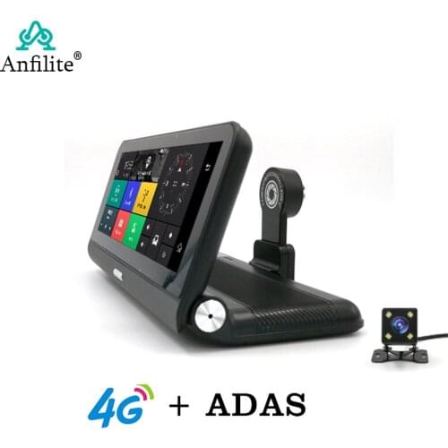 4G Car DVR Video Registrator GPS Navigation 8" Android 5.1 ADAS Dashboard Rearview Mirror Dash Camera 1080P 24H Parking Monitor