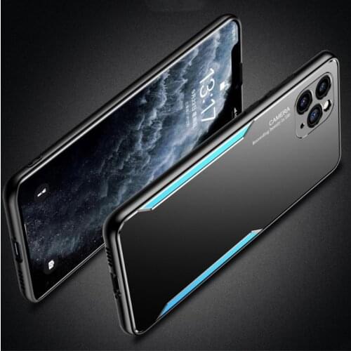 For iPhone 11 12 Pro Max Case Hard Metal Aluminum Protective Bumper Phone Case for iPhone XR XS Max 7 8 Plus SE 2020 Cover Coque