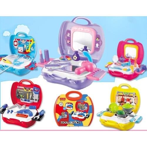 Suitcase Toys Tool Kitchen Medical Makeup Portable Box 2021 Birthday Gift Children Pretend Play Boys Girls Toys For Kids Juguete