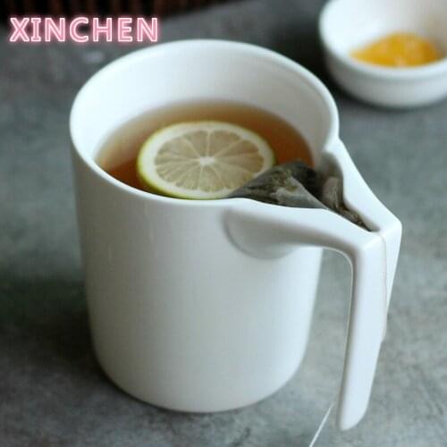 330ml Creativo Bianco Tazza di Ceramica con il Supporto Bustina di Te Speciale Intaglio Tazza di Te In Possesso coffee mugs