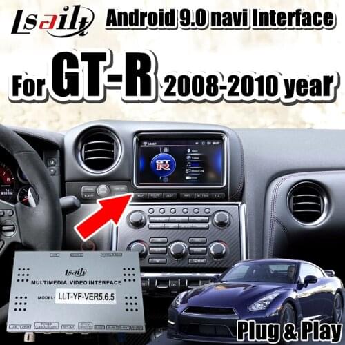 Lsailt Android 9.0 car interface for GT-R GTR R35 2008-2017 with gps navigation box support Iphone/Android Carplay