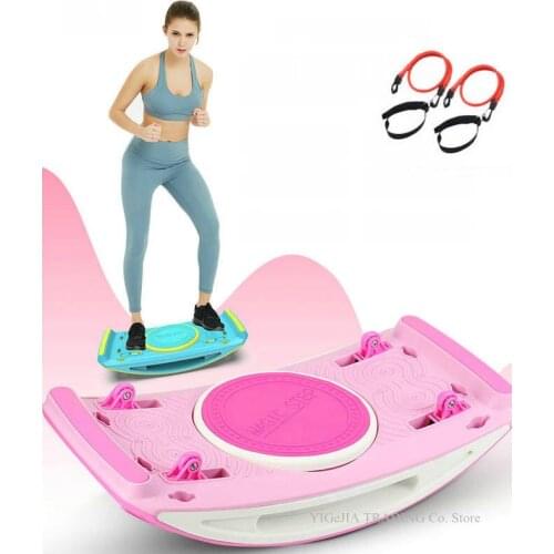 Mini Slimming Machine With Elastic Rope, Multi-Functional Fitness Equipment Stepper, Can Do Push-up, Sit-up, AB roller, Yoga