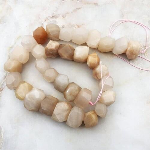 Fashion Natural Sunstone Beads Jewelry High Quality Irregular shap Champagne color Stone Faceted Loose Beads Quartz Gem For DIY