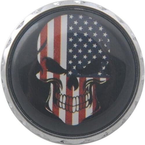 Motorcycle Chrome 6mm Skull American Flag Style Rear Aluminum Billet Screw Seat Bolt Nut Fit For Harley Universal