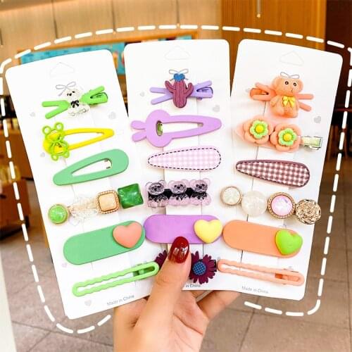 MueRaa 6 pcs Children Girls Lovely Cartoon BB Hair Clips Hair Accessories Cute Kids Bear Hairpins Hairgrips Kawai Barrettes