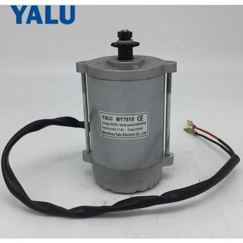 MY7618 600W 36V Pulley Sprocket Type DIY electric bike car E bicycle scooter DC Brushed Motor