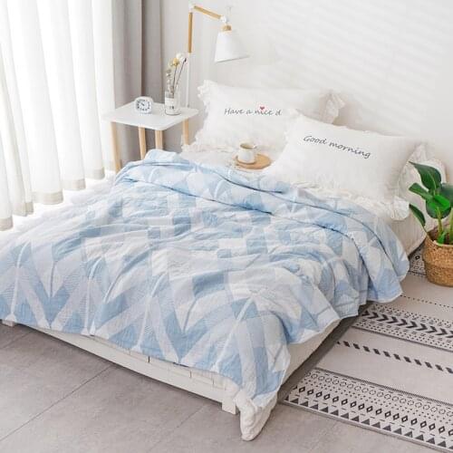 Adult Children Pure Cottton Super Soft Jacquard Towel Blanket Washable Cotton Summer Air Condition Breathable Sleeping Blankets