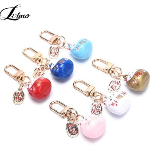 Maneki Neko Smart Phone Strap Lanyards Phone Decoration Daisy Sakura Cat Bell Mobile Rope Key Chains Couple Gift
