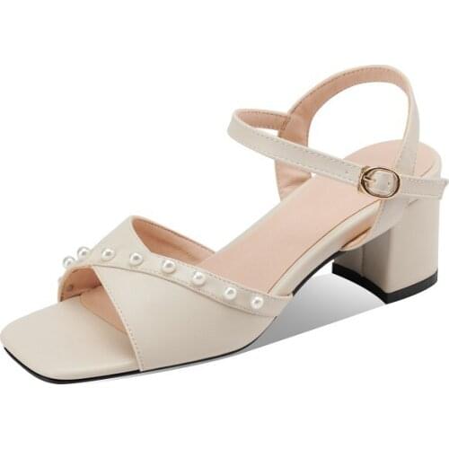 Big Size Decorative sandals high heels sandals women shoes woman summer ladies