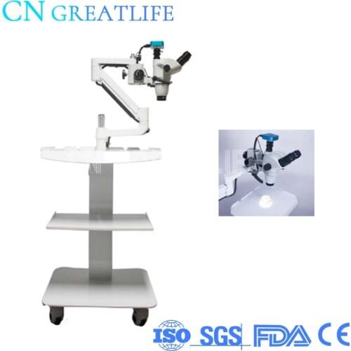 Dental Lab Equipment Hd Surgical Operation Root Canal Treatment Digital Camera Usb Dental Oral Surgical Microscope with Cart