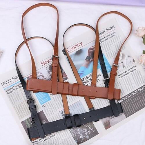 Slim womens Shoulder belt For sex lady female bondage harness Hatcyggo vest Adjustable length pu leather waist waistband