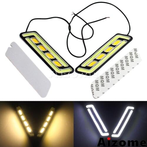 Universal 12V Auto Car Fog Light White Sticker Light Pad COB DRL LED Light Daytime Running Light Vehicle Lamp