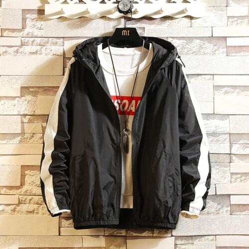 2021 New Jacket Spring & autumn Male Windbreaker Mens Movement Casual Clothing Coats Jackets Men Hooded Thin Waterproof Outwear