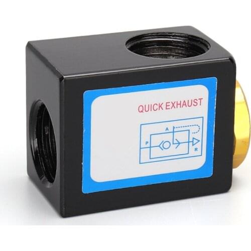 1pc Air Quick Exhaust Valve Flow Control Valve One Way Flow Direction Air 1/8" 1/4" 3/8" 1/2" Joint Pipe Bore Female Thread