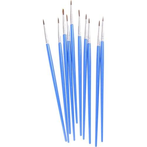 10Pcs/Set Painting Brush Oil Paint Nylon Hair Water Color Painting Brush Art Set Oil Painting Brushes Art Supplies