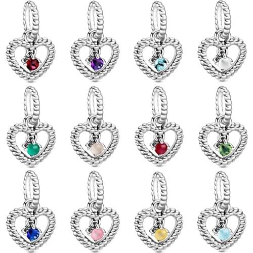 2019 New 100% 925 Sterling Silver Pre-Valentines 2020 My True Colours Birthstone Collection Pendant Fit Diy Original Bracelet