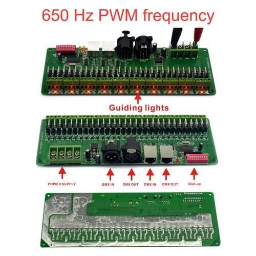 30 channel DMX decoder & driver 60A DC12-24V best DMX 512 controller panel for RGB led lights