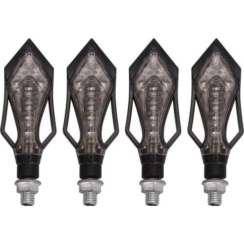 4PCS 12V Motorcycle Indicators Flowing Motorbike Turn Signal Lights Motorbike Indicators Turning Indicators 12LED Bulbs