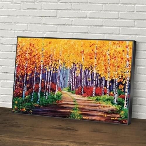 Abstract Scenery Street Art Canvas Painting Wall Art Posters And Prints Oil Painting Forest Modern Picture For Living Room Decor