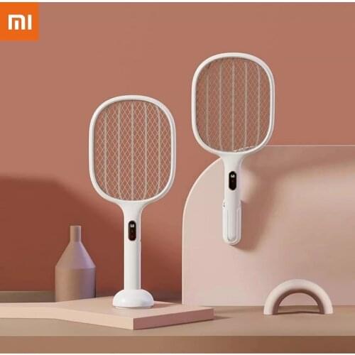 Xiaomi Youpin Qualitell USB Chargeable Electric Mosquito Swatter Dispeller Portable with LED Light Power Display Swatter