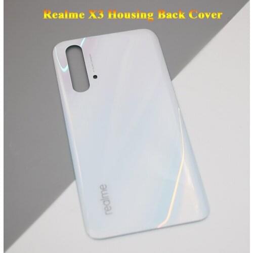 OPPO Realme X3 Battery Back Cover Glass Rear Door Housing Panel Case Phone Replacement For Realme RMX2142 With Adhesive Sticker
