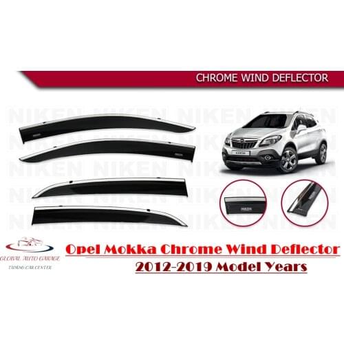 For OPEL MOKKA Chrome Rain Wind Deflector 2012 2013 2014 2015 2016 2017 2018 2019 Sunshade Curtains Car Windshield Auto Sport