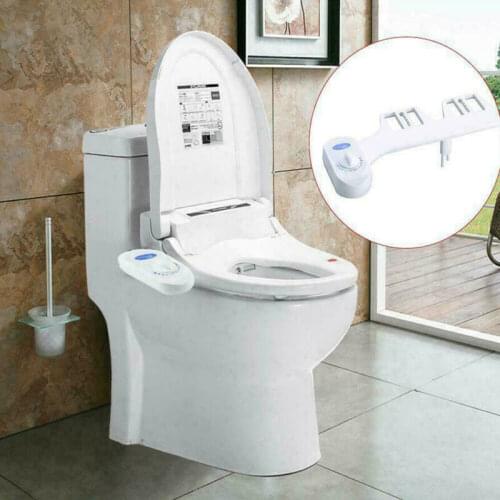 Dual Nozzles Fresh Water Spray Mechanical Bidet Toilet Seat Attachment Hygienic