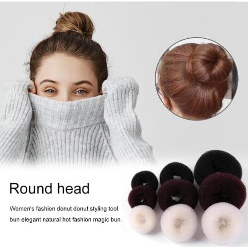 Fashion Hair Bun Maker Donut Foam Sponge Easy Big Ring Hair Styling Tools Hairstyle Hair Accessories For Girls Women Lady