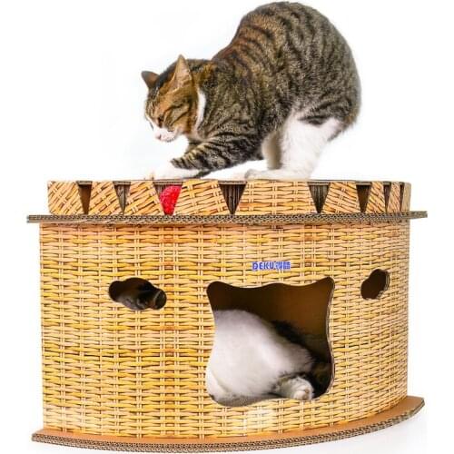 Cat scratch board custom cat litter corner fan-shaped house claw toy creative