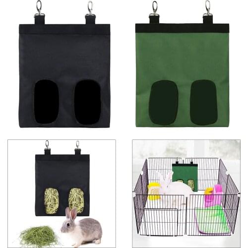 Rabbit Hay Feeder Bag Hay Feeder Duarble Oxford Cloth Hay Bag for Guinea Pig