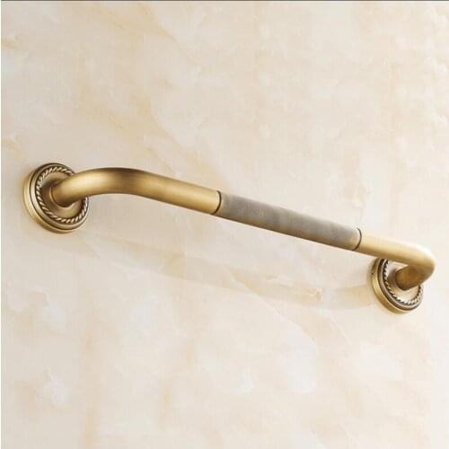 50cm Bathroom armrest brass antiskid bathroom handle bathtub armrest handrail Grab Bar Antique Bronze Hand bar Safety bar