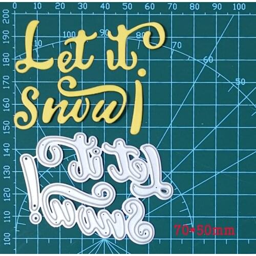 Metal Cutting Dies Let it snow Craft Letters Die Cuts Stencil For Diy Scrapbook Paper Cards Embossing Knife Blade Die Template
