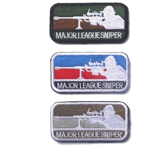Mil-Spec Major League Sniper Patches for clothing Jackets Jeans Diy emboridery Morale Military Army BADGES Hook&Loop stickers