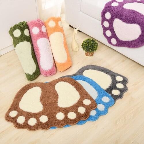 Footprint pattern Door mat Floor Mat Bathroom Personalize Mats Anti-Slip Doormats Bedroom Living Room Carpet non-slip mat