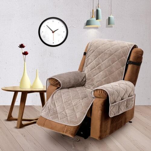 New Couch Sofa Cover elastic Washable Removable Towel Recliner Couch Cushion Slipcovers Cat Pets Single Seat Mat With Pockets