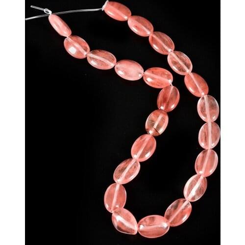 New 13*18mm jewel Cherry Quartz Beads Manual DIY Watermelon Crystal Glass Bracelet Necklace For Ladies Female Making 15inch H238