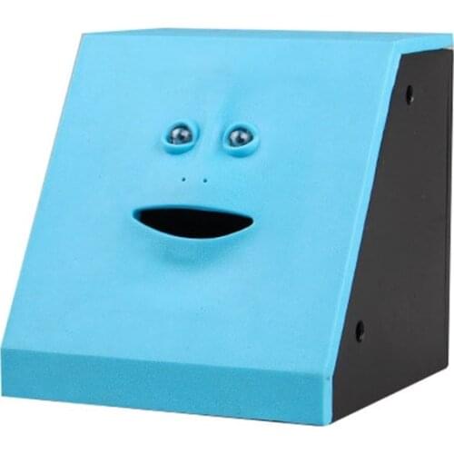 Plastic Face Bank Human Face Smart Sensor Piggy Bank Electric Coin Can Eat Money Face Piggy Bank Store Coins