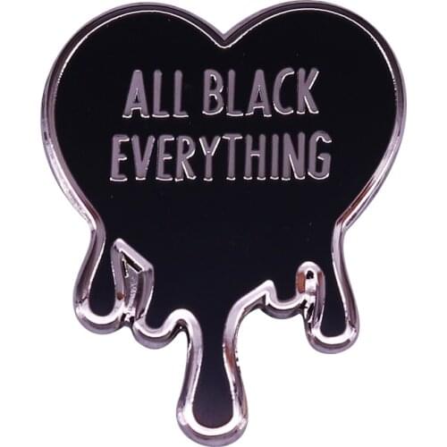 All Black Everything Enamel Pin When its hot but you love black, and you're melting but you don't care jewelry